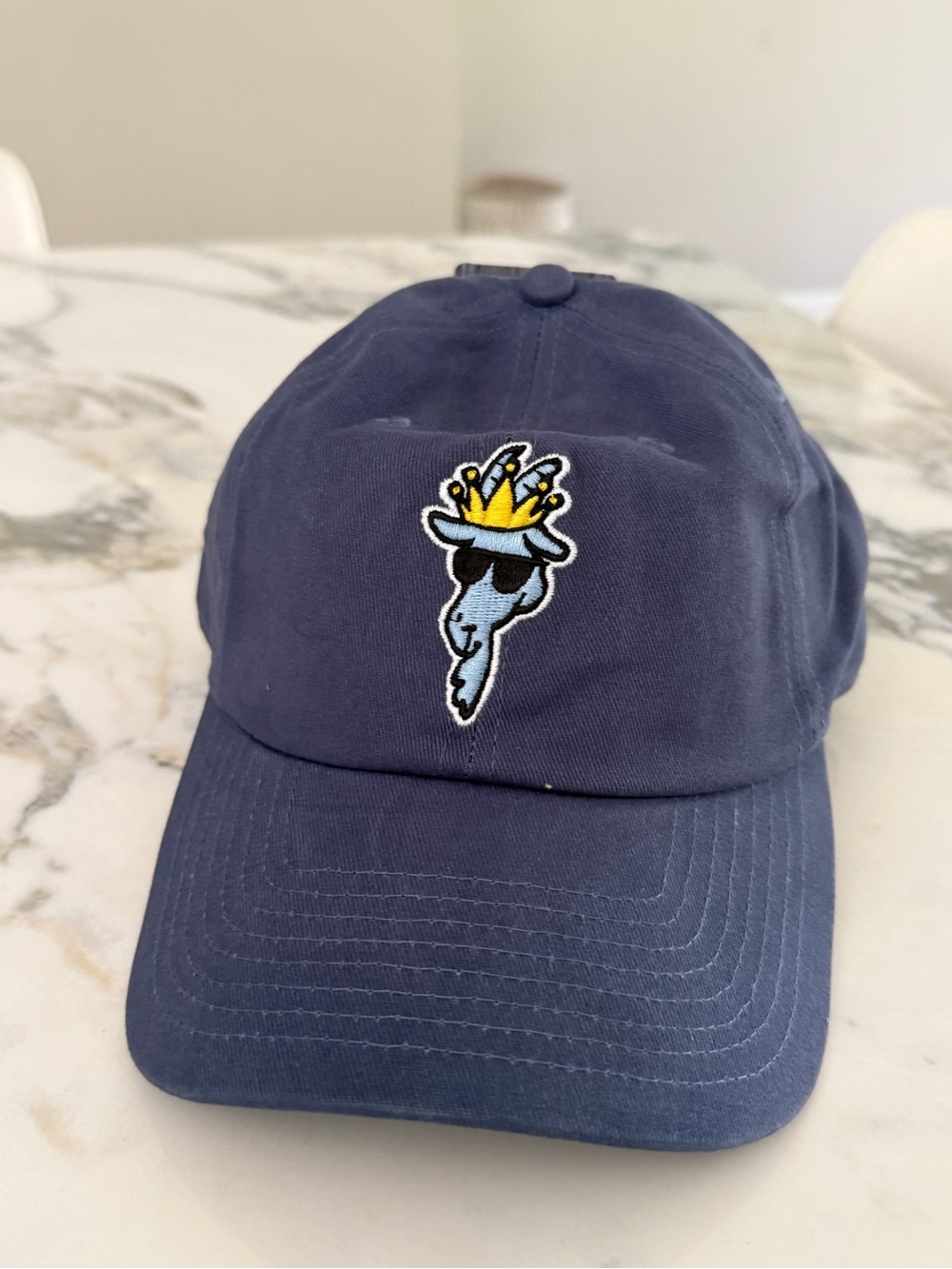 Kids Navy Cap with Crowned Character Patch